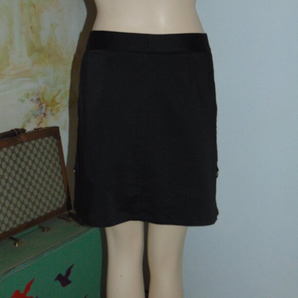 Punk Ideology Black Zippered Cotton Stretch Mini Skirt Grunge Whimsigoth Womens - Picture 4 of 8